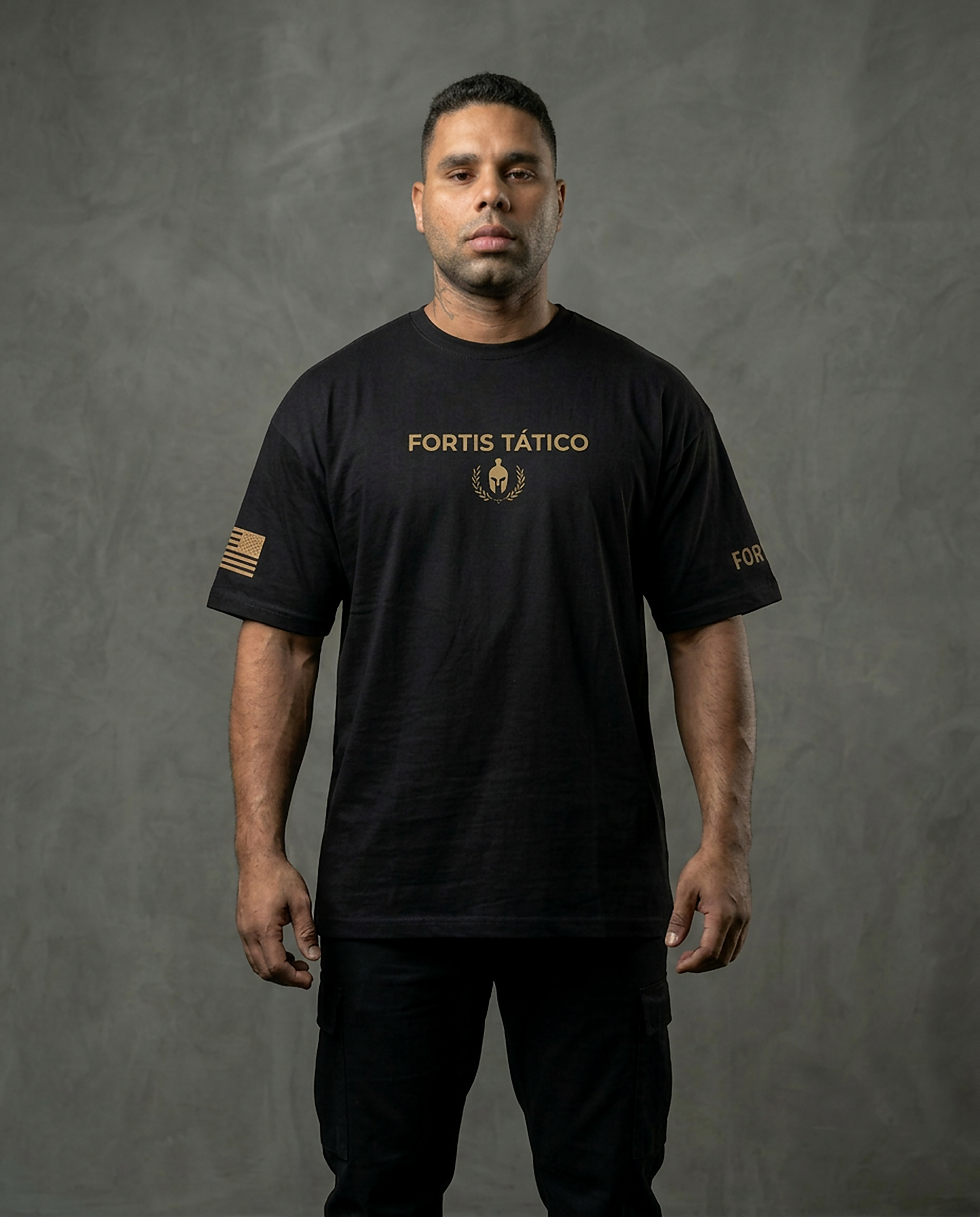 Camiseta A Disciplina é a Ponte para o Sucesso Oversized Preto Frente
