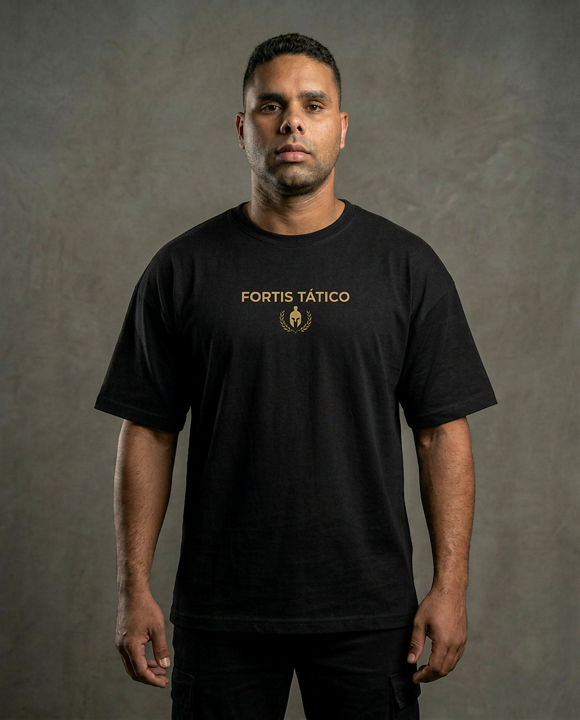 Camiseta A Honra é a Moeda do Guerreiro Oversized Preto Frente