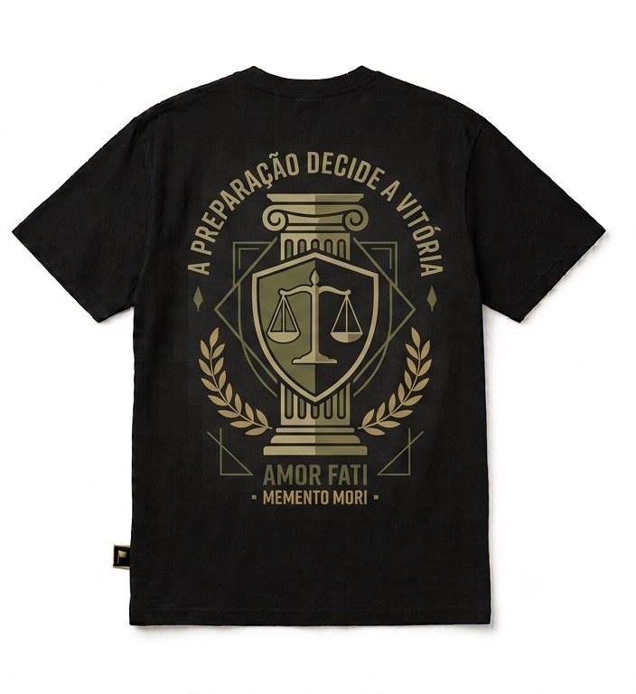 Camiseta A Preparação Decide a Vitória Oversized Preto Mockup Costas