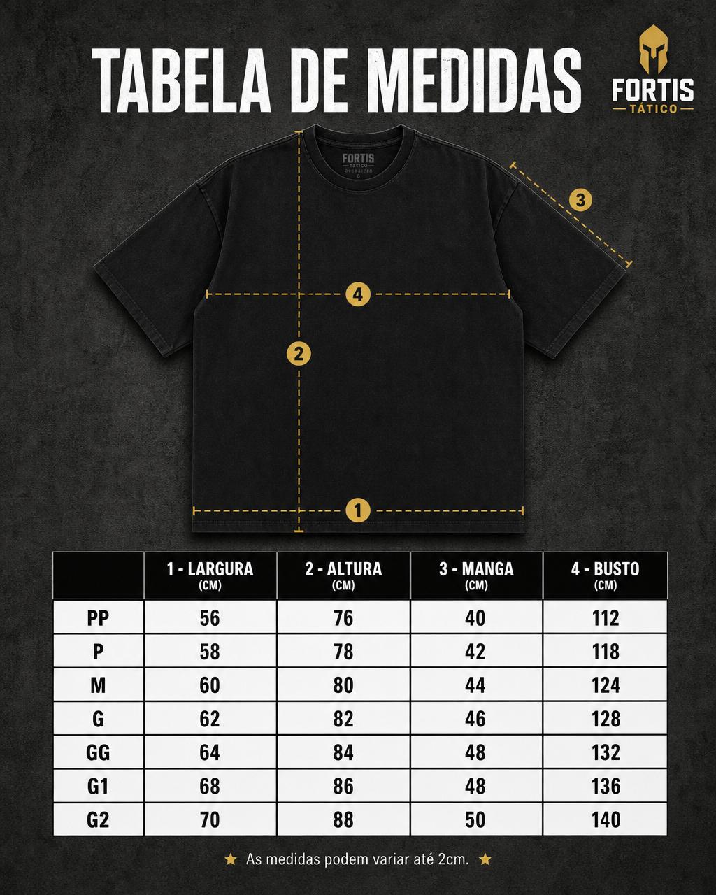 Camiseta A Honra é a Moeda do Guerreiro Oversized Preto Medidas